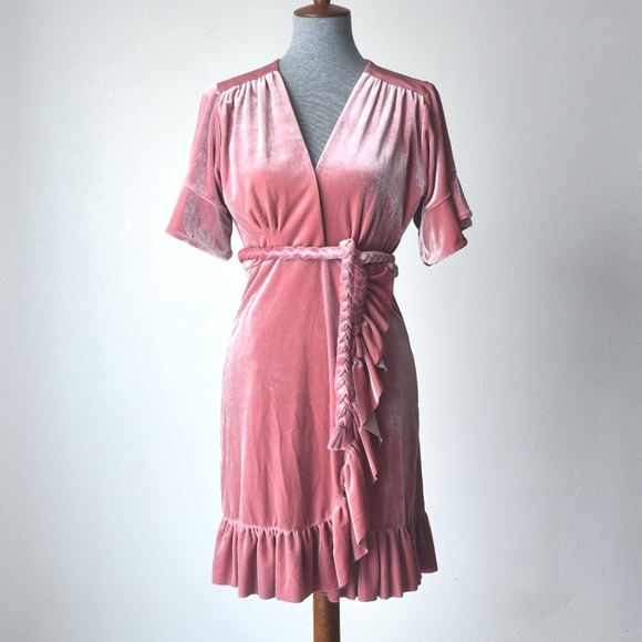Misa Los Angeles Desma Velvet Wrap Dress Size Small - Picture 4 of 11